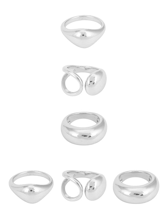 MULTI SIZE TEARDROP 3 RING SET