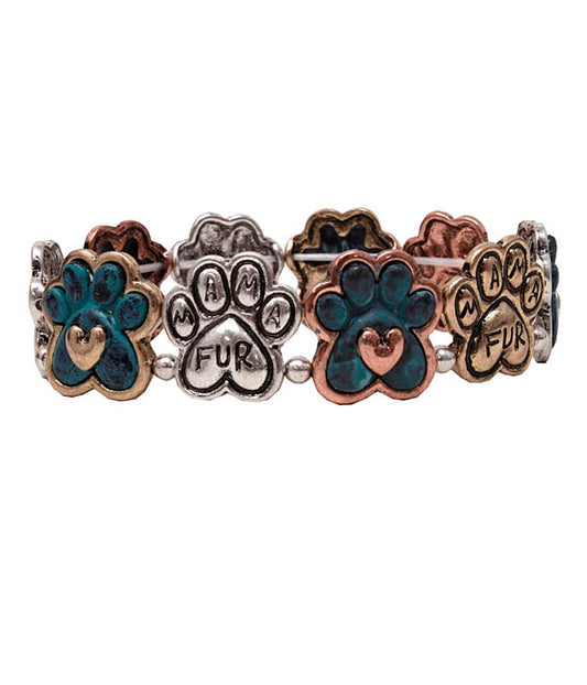 MAMA BEAR THEME STRETCH BRACELET