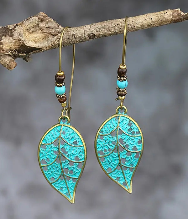 RETRO ANTIQUE BRONZE LEAF EARRING