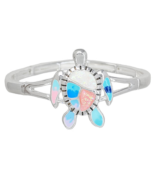 SEALIFE THEME EPOXY BANGLE BRACELET - TURTLE