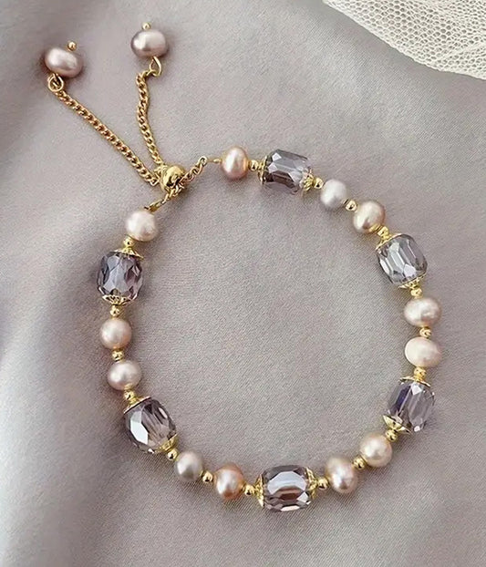 MULTI PEARL PULL TIE BRACELET