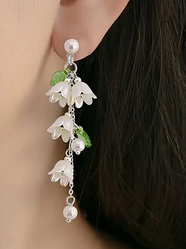 MULTI FLOWER DANGLE DROP EARRING