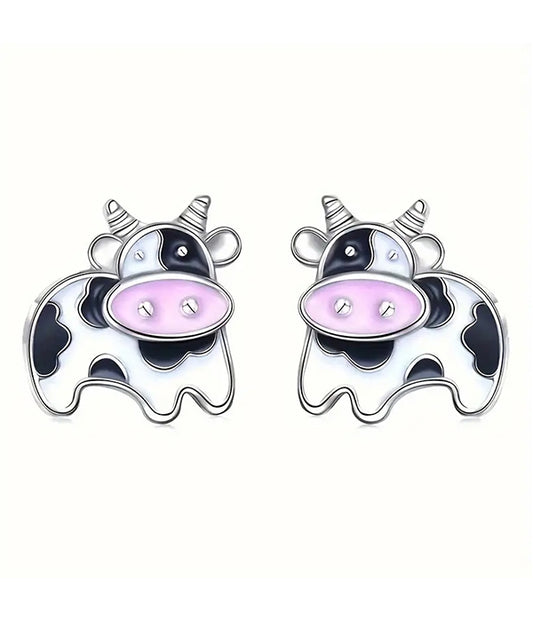 EPOXY COW EARRING