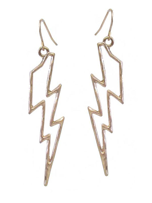 METAL LIGHTNING EARRING