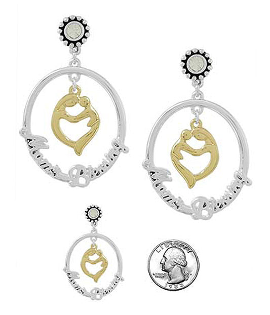 RELIGIOUS INSPIRATION HOOP EARRING - MOMS BLESSING