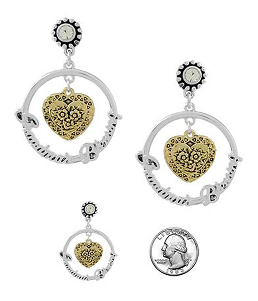 RELIGIOUS INSPIRATION HOOP EARRING - GRANDMAS BLESSING