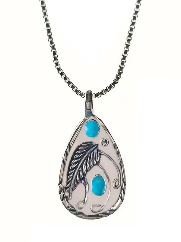 TURQUOISE TEARDROP NECKLACE