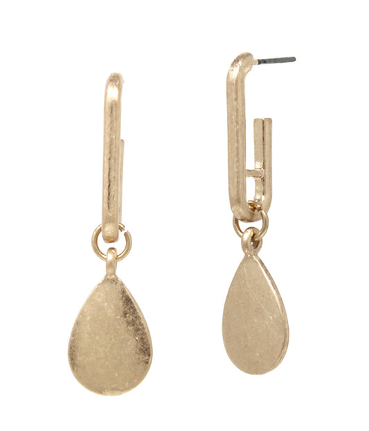 METAL TEARDROP EARRING