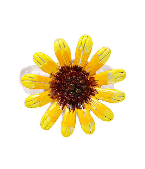 GARDEN THEME STRETCH RING - PAINT SUNFLOWER