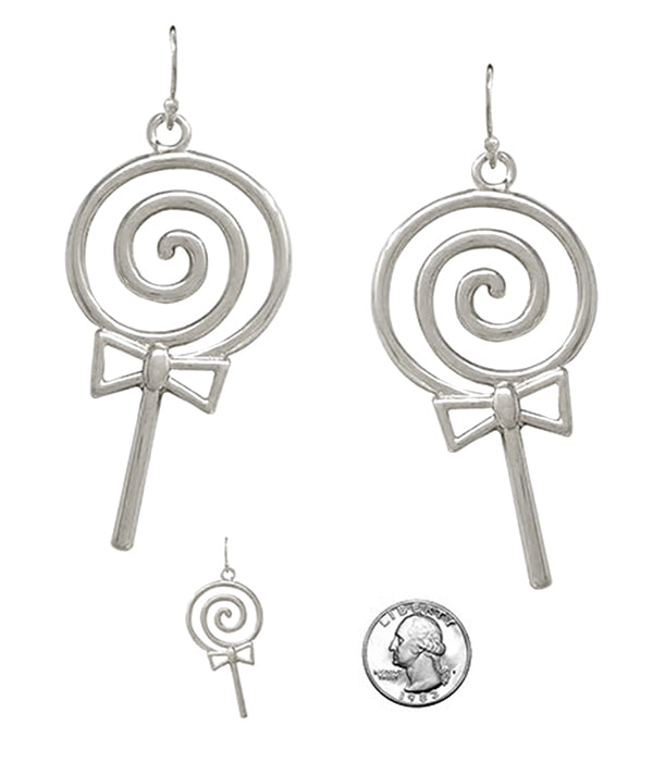 METAL WIRE ART ICE ROLLY POP EARRING