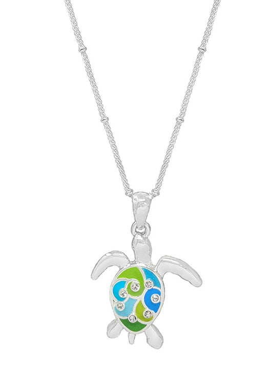 SEALIFE THEME EPOXY NECKLACE - TURTLE