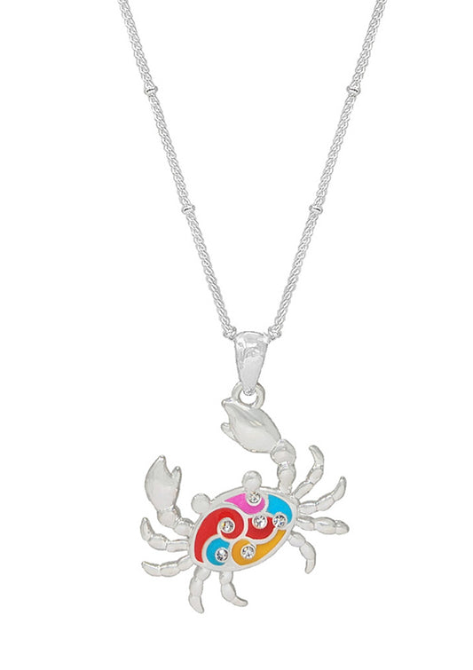 SEALIFE THEME EPOXY NECKLACE - CRAB