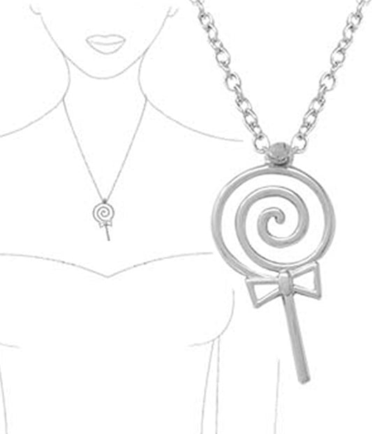 METAL WIRE ART PENDANT NECKLACE - ROLLY  POP