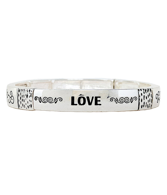 RELIGIOUS INSPIRATION STRETCH BRACELET - LOVE