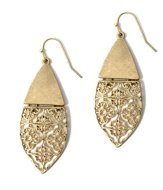 METAL FILIGREE EARRING