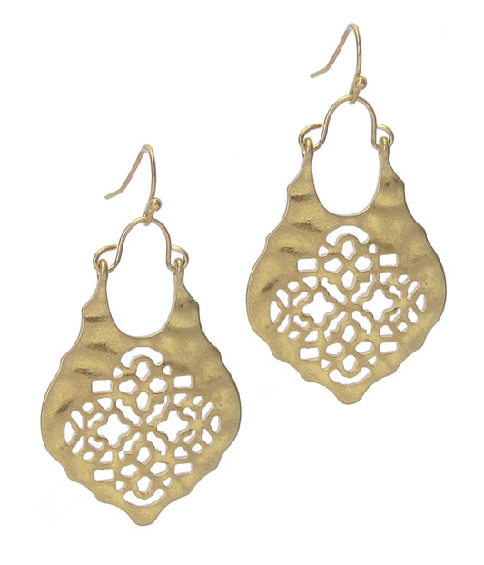 METAL FILIGREE EARRING