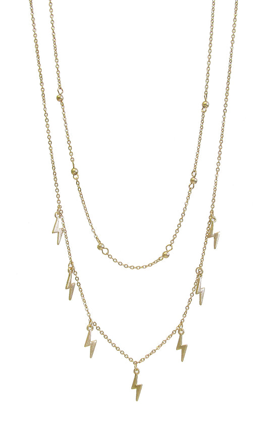 DOUBLE LAYER MUTI THUNDER CHARM NECKLACE