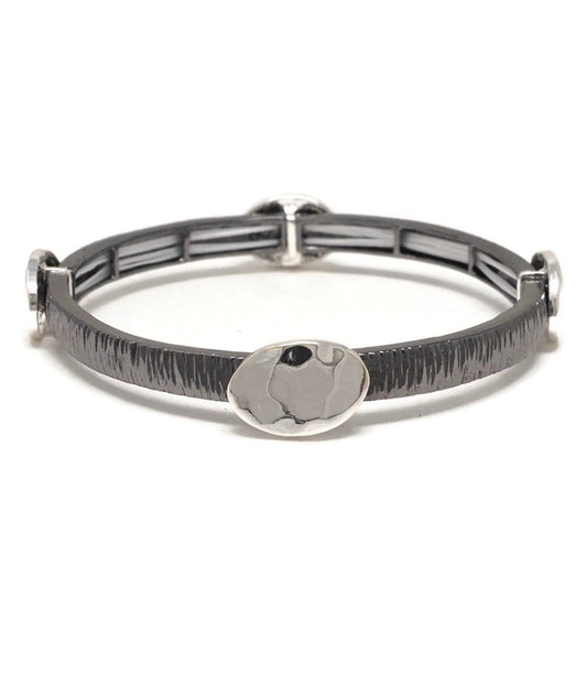 METAL DISC STRETCH BRACELET