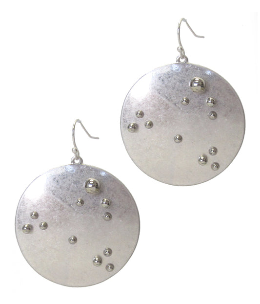 METAL BUBBLE DISC EARRING