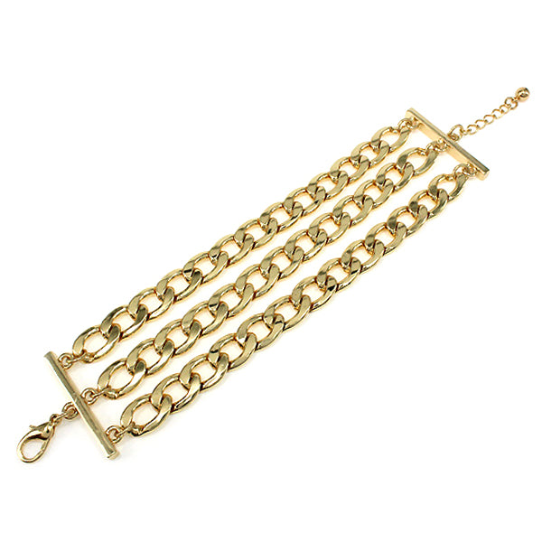 TRIPLE THICK CHAIN BRACELET