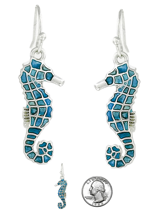 SEALIFE THEME EARRING - SEA HORSE