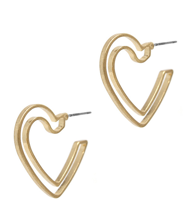 HEART HOOP EARRING