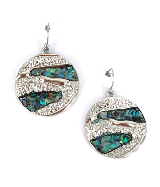 ABALONE DISC EARRING