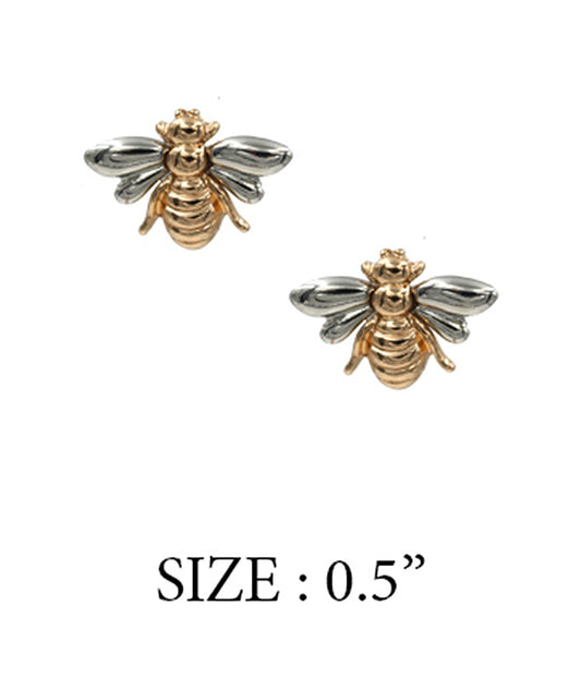 GARDEN THEME METAL EARRING - BEE