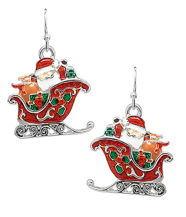 CHRISTMAS THEME EARRING - SANTA