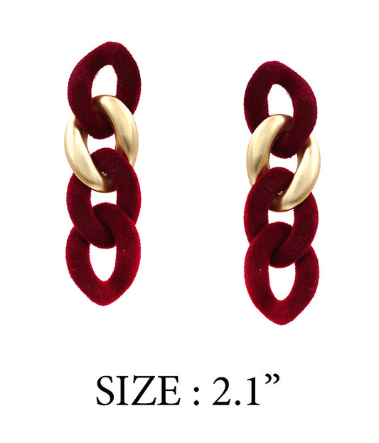 VELVET 4 CHUNKY CHAIN LINK EARRING