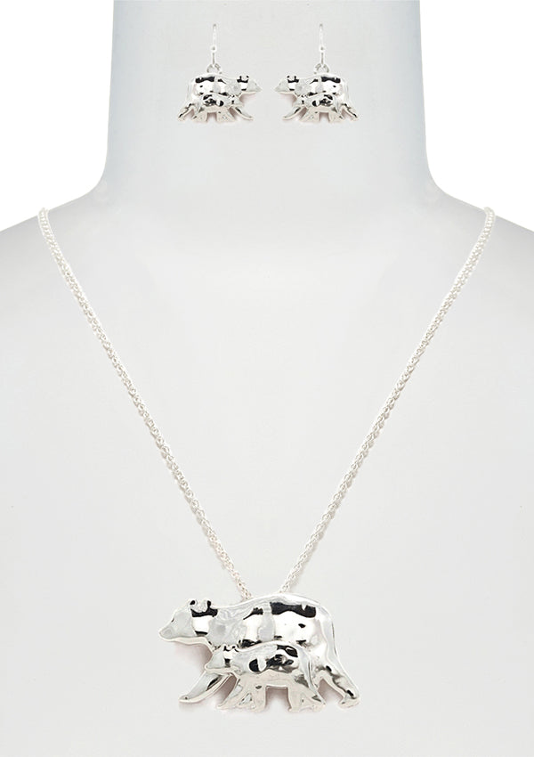 MAMA BEAR THEME NECKLACE SET