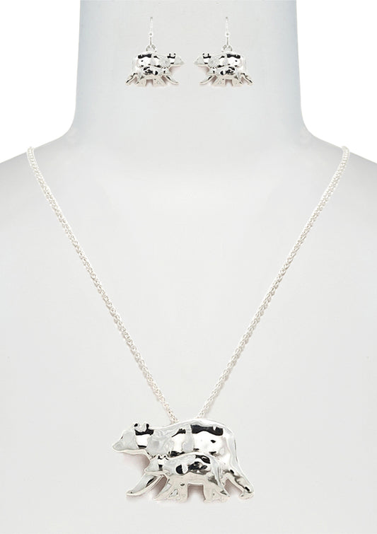 MAMA BEAR THEME NECKLACE SET