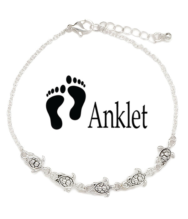 SEALIFE THEME ANKLET - TURTLE