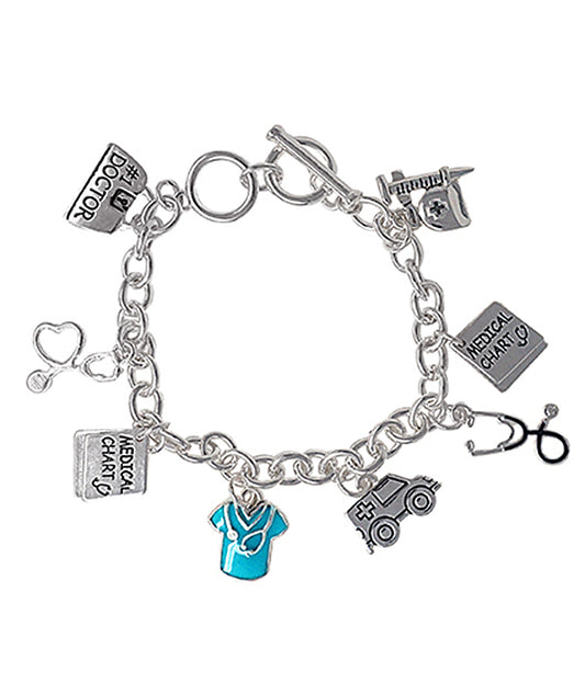 OCCUPATION THEME MULTI CHARM TOGGLE BRACELET - DOCTOR