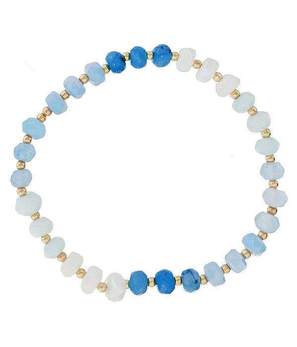 FACET STONE STRETCH BRACELET