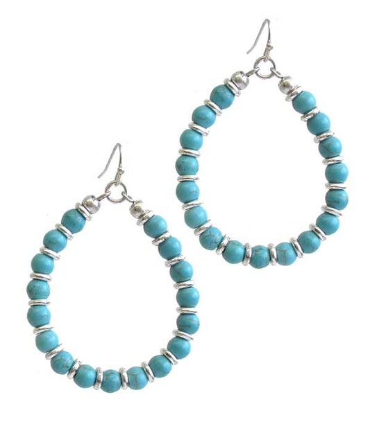 TURQUOISE TEARDROP EARRING