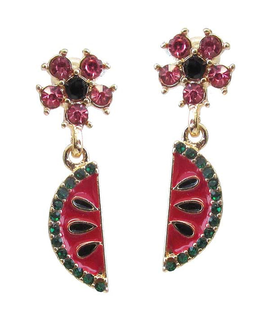 SUMMER FRUIT DANGLE EARRING - WATERMELON