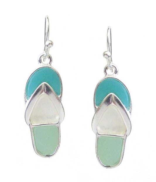 SEALIFE THEME SEA GLASS EARRING - FLIPFLOP