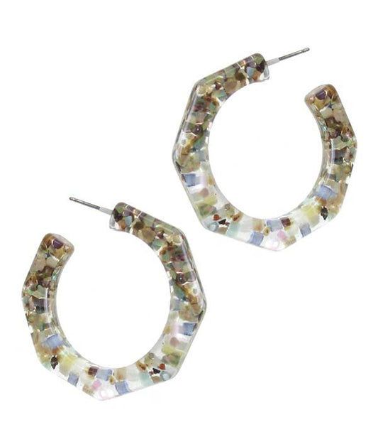 SEEDBEAD HOOP EARRING