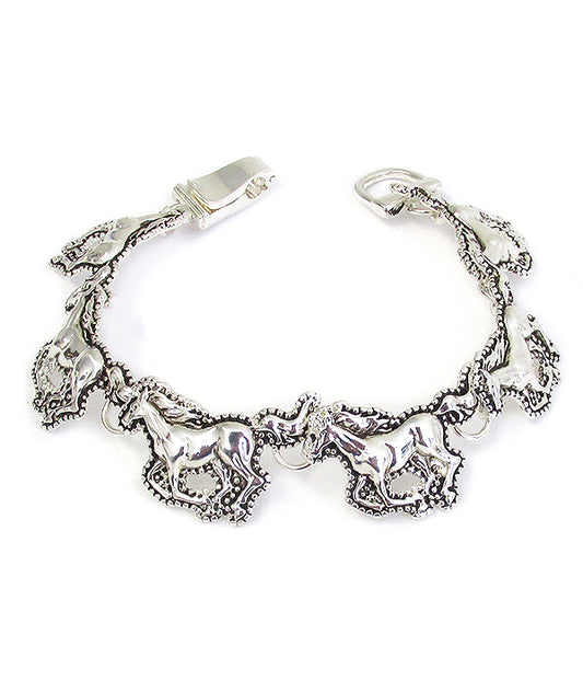 MULTI HORSE LINK MAGNETIC BRACELET