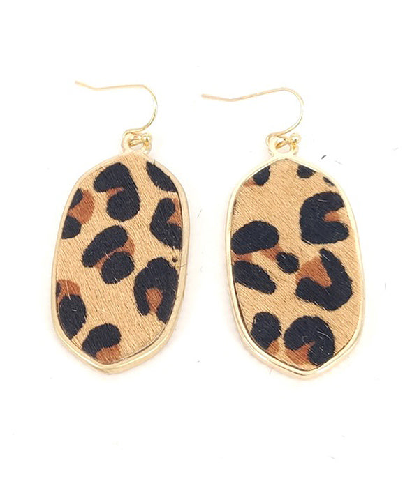 ANIMAL PRINT EARRING - LEOPARD