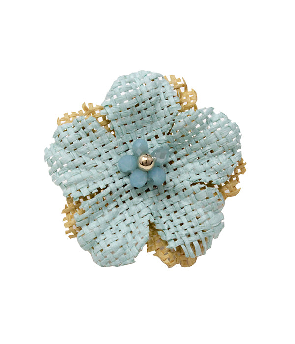 RATTAN FLOWER ADJUSTABLE RING