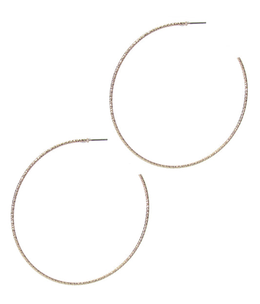 PLATED BRASS WIRE HOOP EARRING