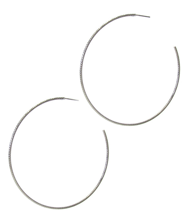 PLATED BRASS WIRE HOOP EARRING