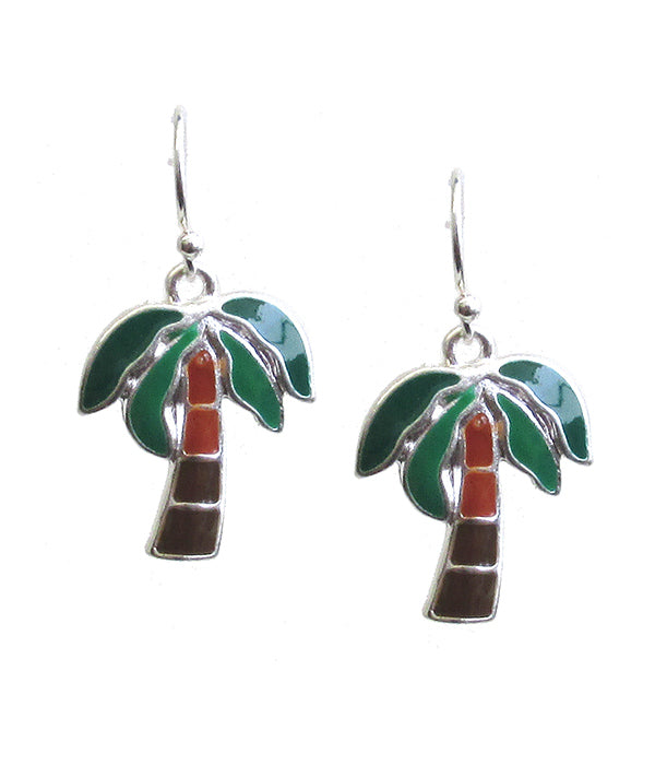 EPOXY PALM TREE EARRING