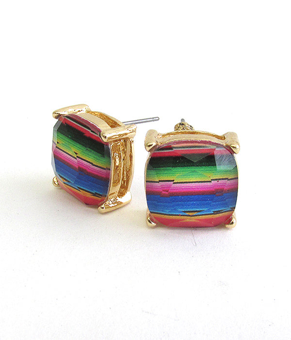 FACET STONE STUD EARRING - SERAPE