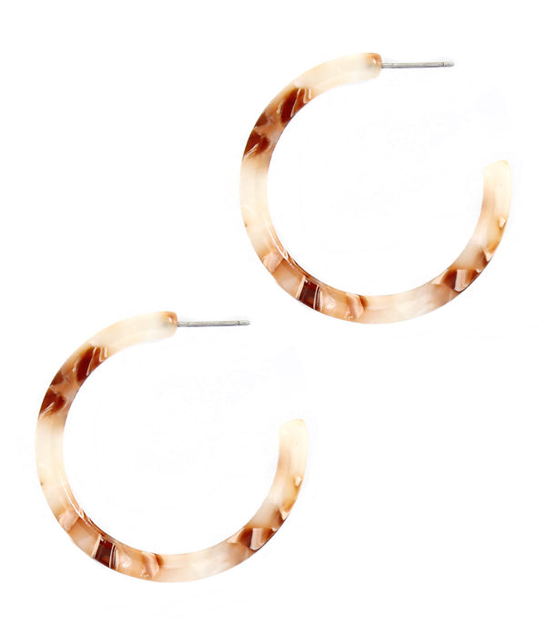 ORGANIC CELLULOSE HOOP EARRING