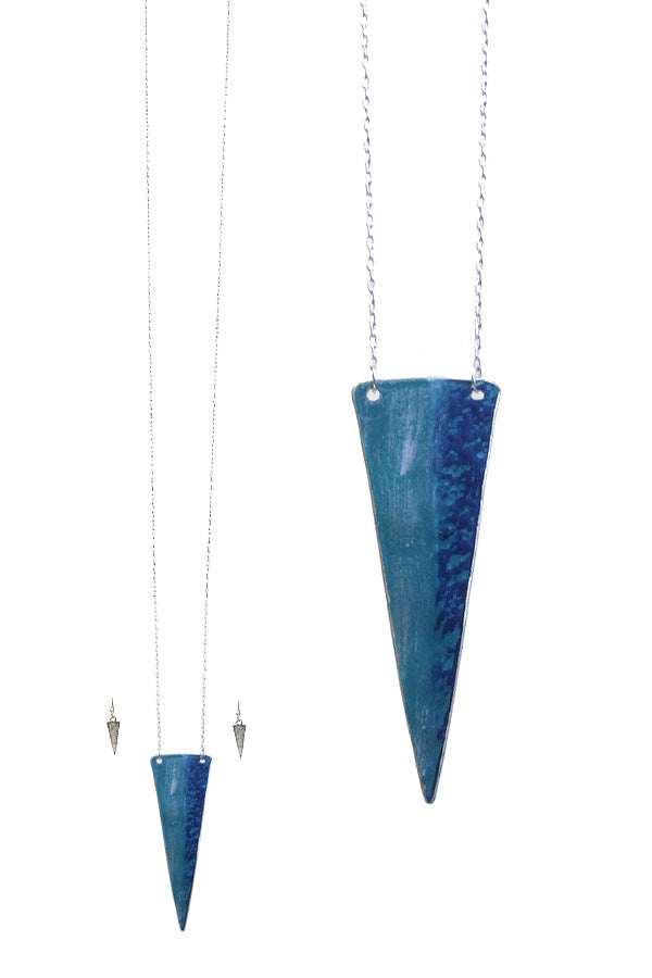 PATINA SPIKE PENDANT L0NG NECKLACE SET