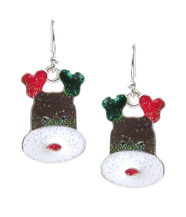 CHRISTMAS THEME REINDEER EARRING