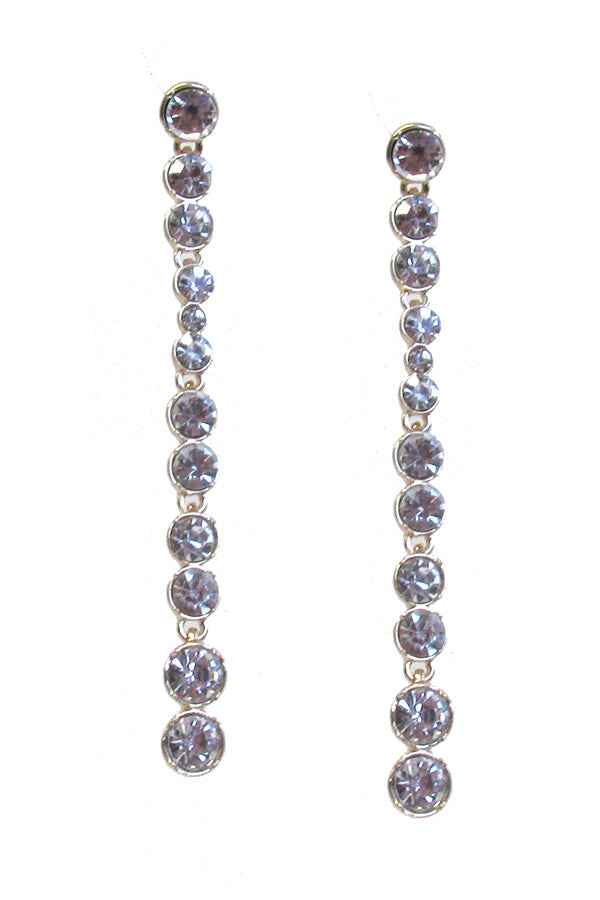 CRYSTAL LINEAR DROP EARRING